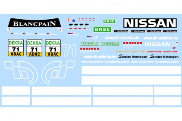 Decal Nissan GTR Schulze Motorsport #71