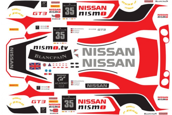 Decal Nissan GTR Nismo #35