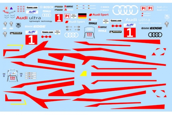 Decal Audi R18 Etron 2012 White #1