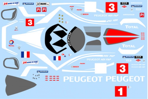 Decal Peugeot 908 #1 #3