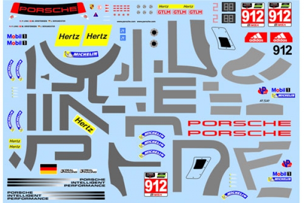 Decal Porsche 911 991 RSR #912 2014