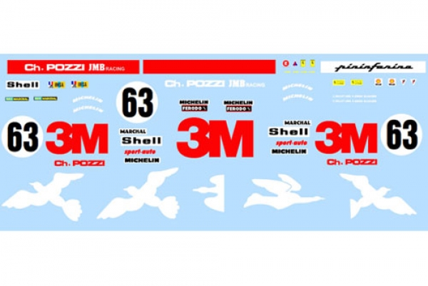 Decal Ferrari 512 LM BB #63