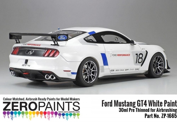 Ford Mustang GT4 White Paint - 30ml
