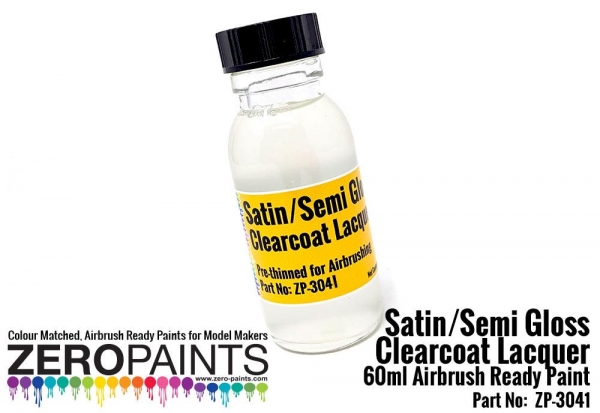 Satin (Semi Gloss) Clearcoat Lacquer 60ml