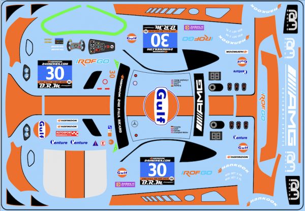 Decal Merc AMG GT3 RAM RACING #30