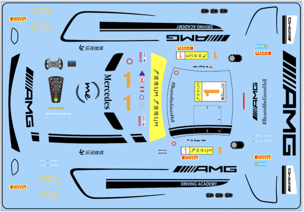 Decal Mercedes Amg Fia Gt Driving Academy Mercedes 1