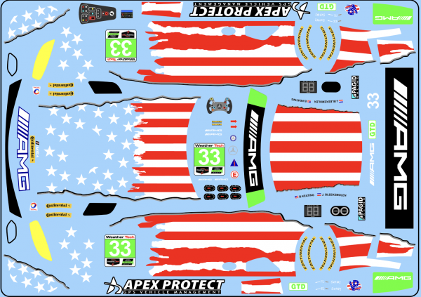 Decal Merc AMG Riley #33