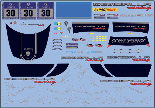 Decal McLaren MP4-12C Gemballa #30