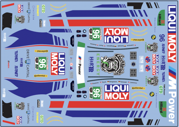 Decal BMW M6 - GT3 - Watkin Glenn 2018 - #96  Tuner