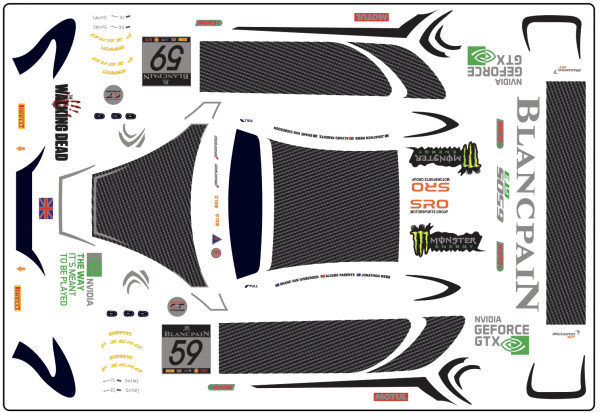 Decal McLaren 650 GT3 GEForce GTX #59