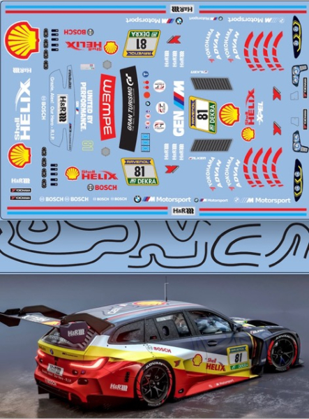 Decal BMW M3 GT3 Touring M Motorsport Nürburgring 24H 2026