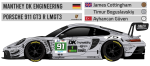 Decal Porsche 911 992 GT3 R Manthey Racing Grello Porsche #91 Lemans 24h 2026 FFSFD1019v09x All Scales